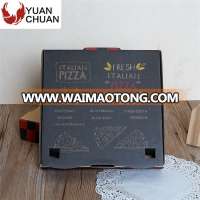 Foldable corrugated paper pizza take away box